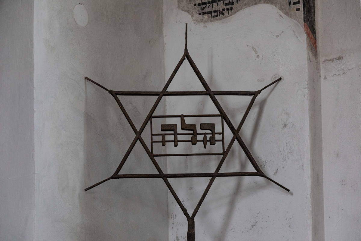 Star of David removed from the roof and hidden inside
