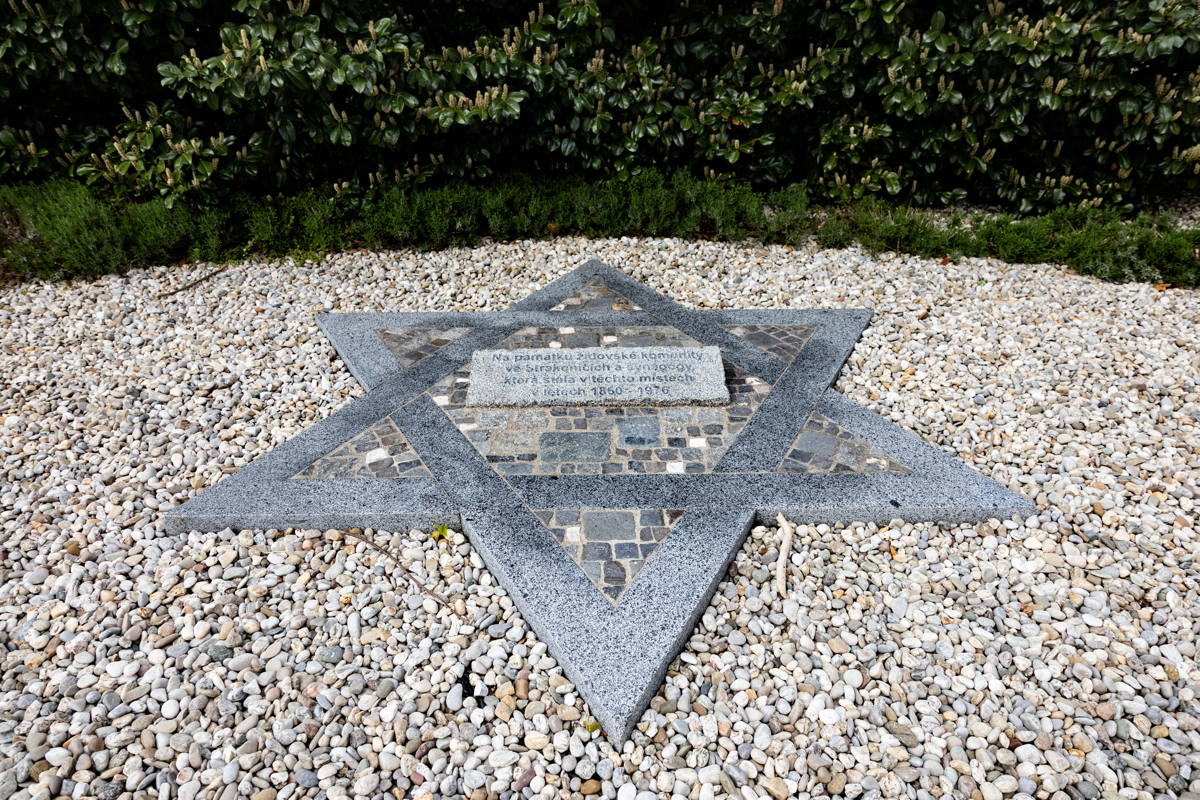 Marker where the Synagogue was located. Destroyed in 1976