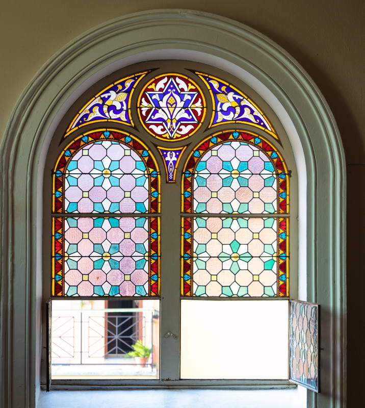 Restored stained glass windows