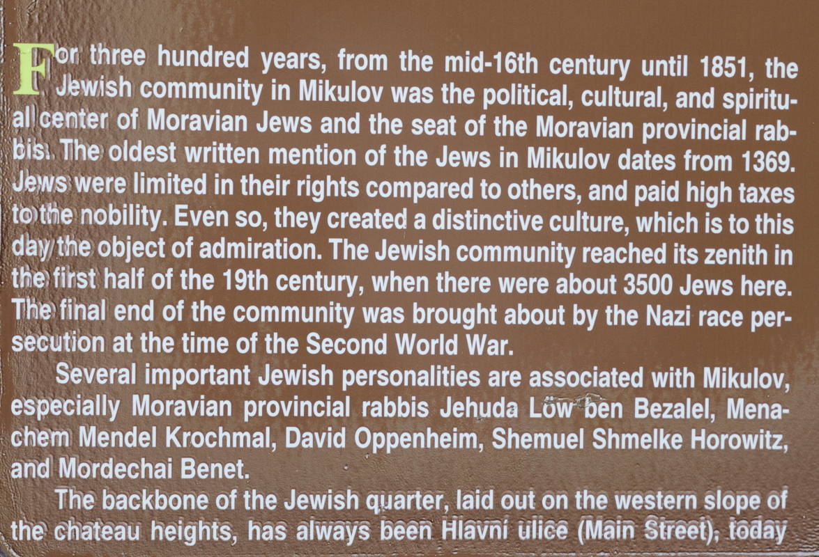 Poster describing Jewish life, Jewish Cemetery