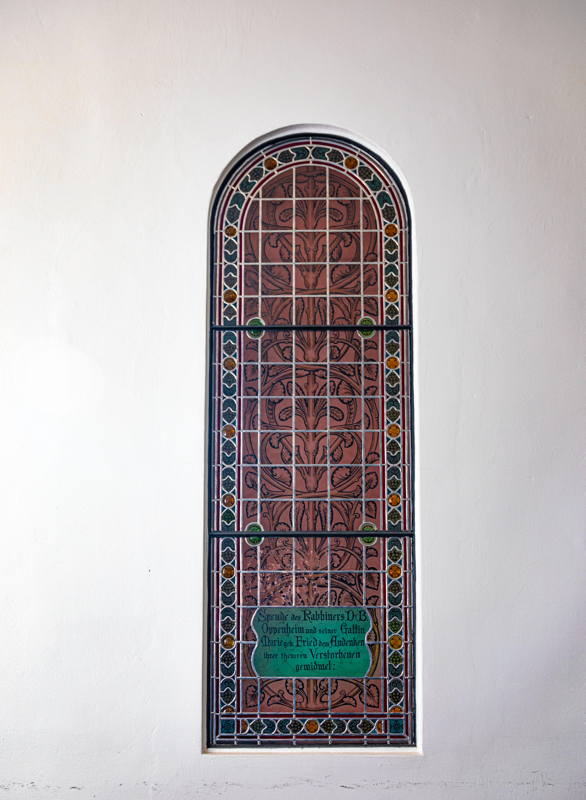 Replica of window from destroyed Synagogue